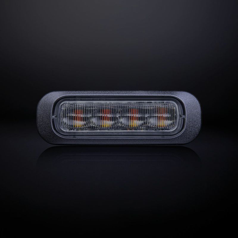 DARK KNIGHT BLIXTLJUS ORANGE 4 LED MÖRKTONAT GLAS
