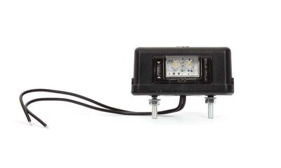 NUMMERSKYLTSBELYSNING VITT 4 LED, SVART