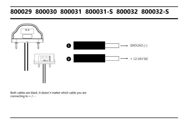 NUMMERSKYLTSBELYSNING VITT 4 LED, SVART