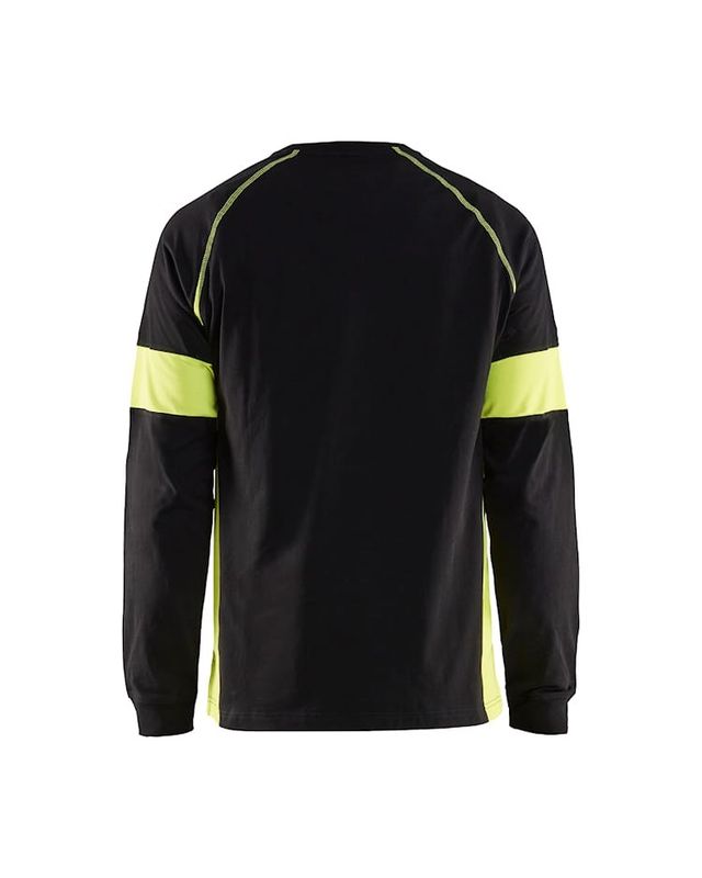 3520 Långärmad t-shirt med varsel Gul/Svart