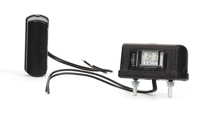 NUMMERSKYLTSBELYSNING VITT 4 LED, SVART