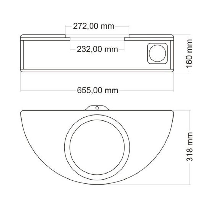 Baslåda Kolo 650x160 10" spare wheel