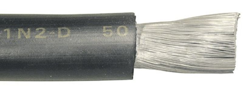 Skyllermarks gummiklädd 50mm2 svart OFC