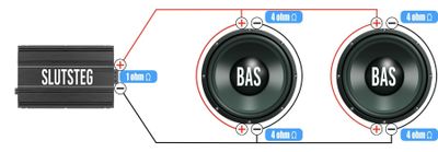 2x4 ohms element 2st