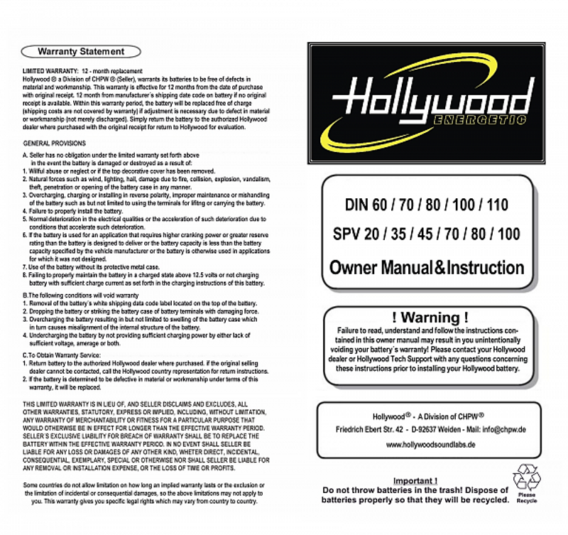 Hollywood DIN 110