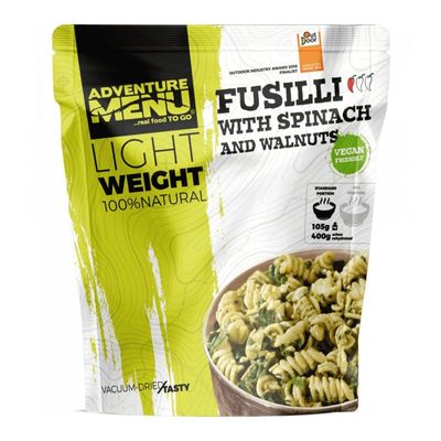 Adventure Menu Fusilli with spinach and walnuts | Frystorkad mat | Portionsförpackning