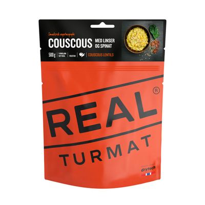 Real Turmat Couscous with Lentils and Spinach | Frystorkad mat | Portionsförpackning