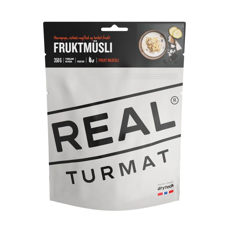 Real Turmat Fruit Muesli | Frystorkad mat | Portionsförpackning