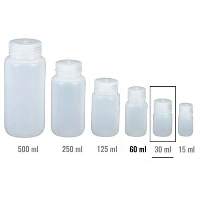 Flaska, 30ml vit, WM, HDPE