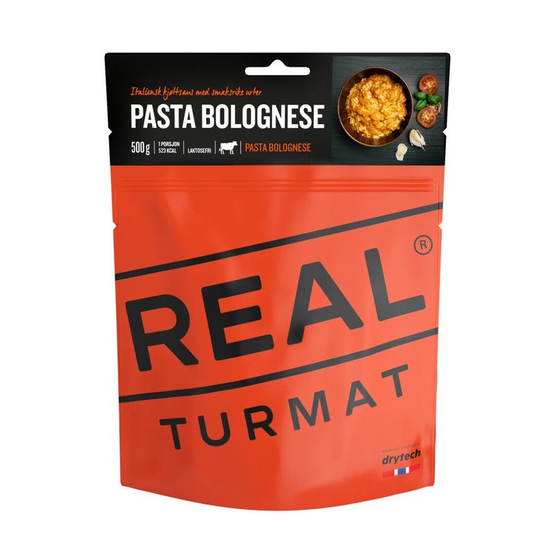 Real Turmat Pasta Bolognese | Frystorkad mat | Portionsförpackning