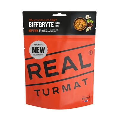 Real Turmat Beef Stew | Frystorkad mat | Portionsförpackning