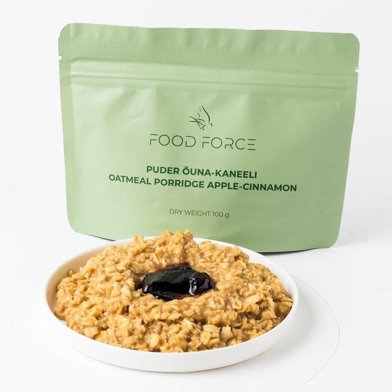 Food Force Oatmeal Porridge Apple- Cinnamon | Frystorkad mat | Portionsförpackning