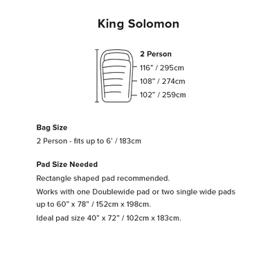 King Solomon 20 (600 DownTek) 40 DOUBLE WIDE