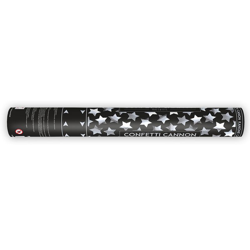 Konfettibomb Silver Stjärnor 40cm
