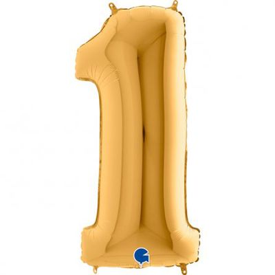 Sifferballong - Guld- 100 cm
