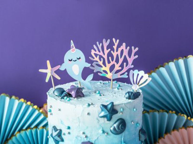 Cupcake toppers - Narwhal Party