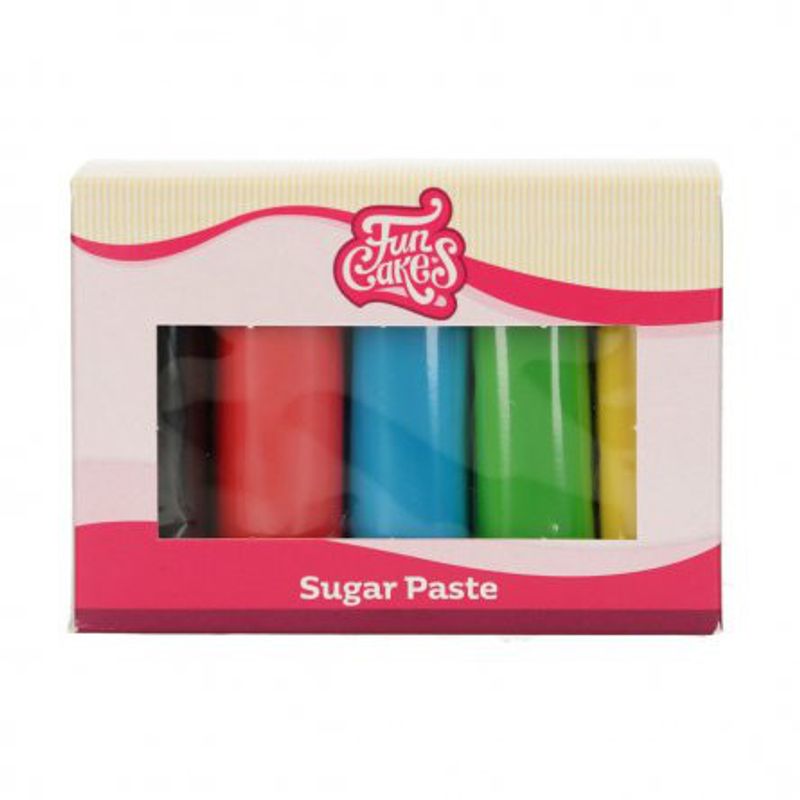Sugarpaste - Grundfärger - Mixpack - FunCakes