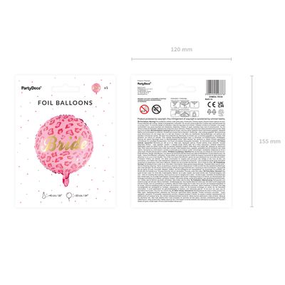 Folieballong Bride Rosa
