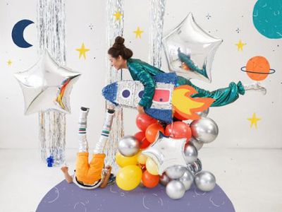 Folieballong - Stjärna - Silver - 70cm