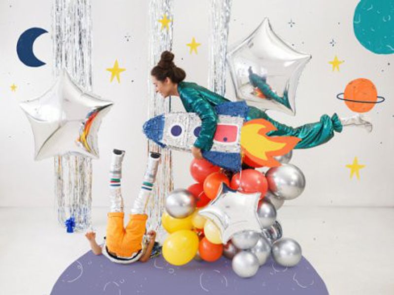 Folieballong - Stjärna - Silver - 70cm