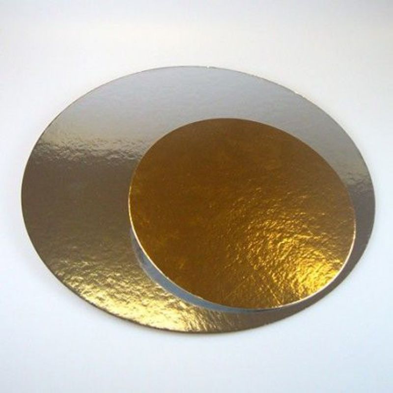 Tårtbricka - Guld/Silver - 20cm - FunCakes