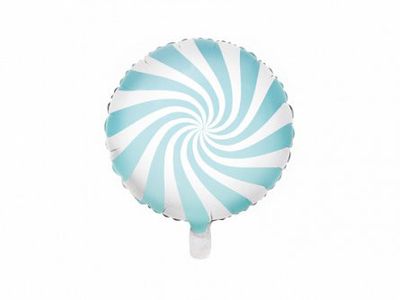 Folieballong - Swirl - Ljusblå