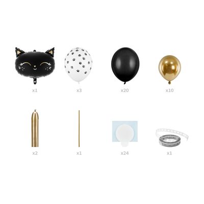 Ballongbukett katt svart