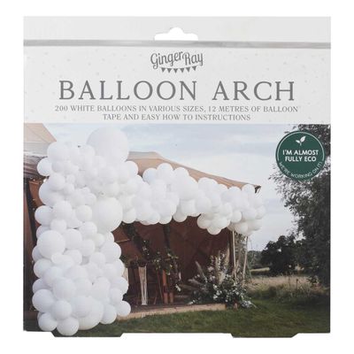 Ballongbåge LYX vita ballonger