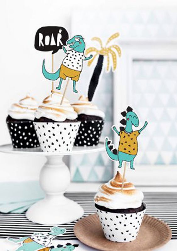 Cupcake wrappers - Dinosaurs**
