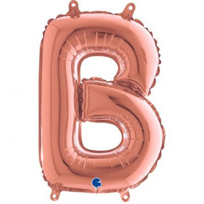 Bokstavsballong - Roséguld - 35 cm