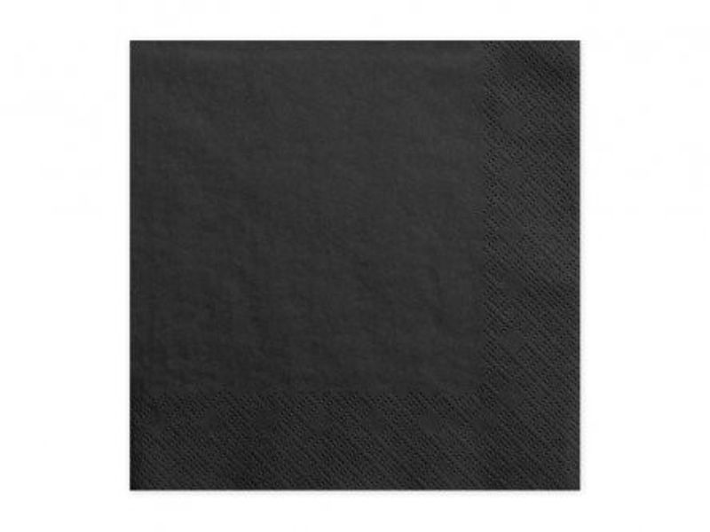 Servetter - Svarta - 20-pack