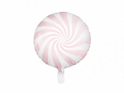 Folieballong - Swirl - Ljusrosa