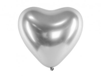 Ballonger - Hjärta - Silver