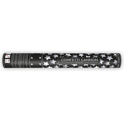 Konfettibomb Silver Stjärnor 40cm