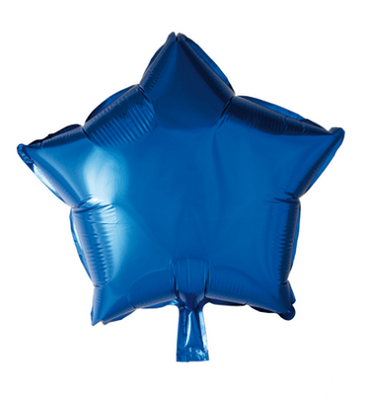 Folieballong - Stjärna - Blå