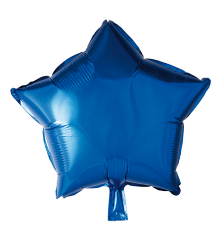 Folieballong - Stjärna - Blå