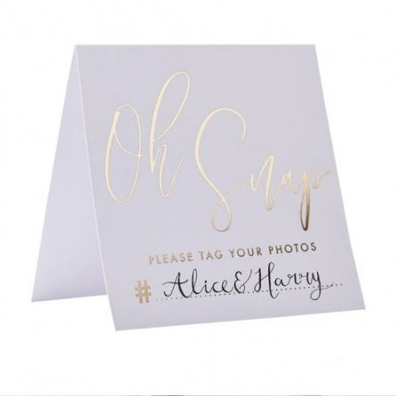Instagramskylt - Gold Wedding