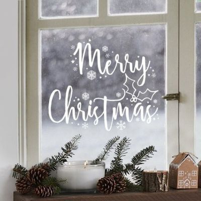 Fönsterstickers - Let It Snow - Merry Christmas