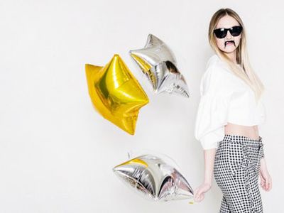 Folieballong - Stjärna - Silver