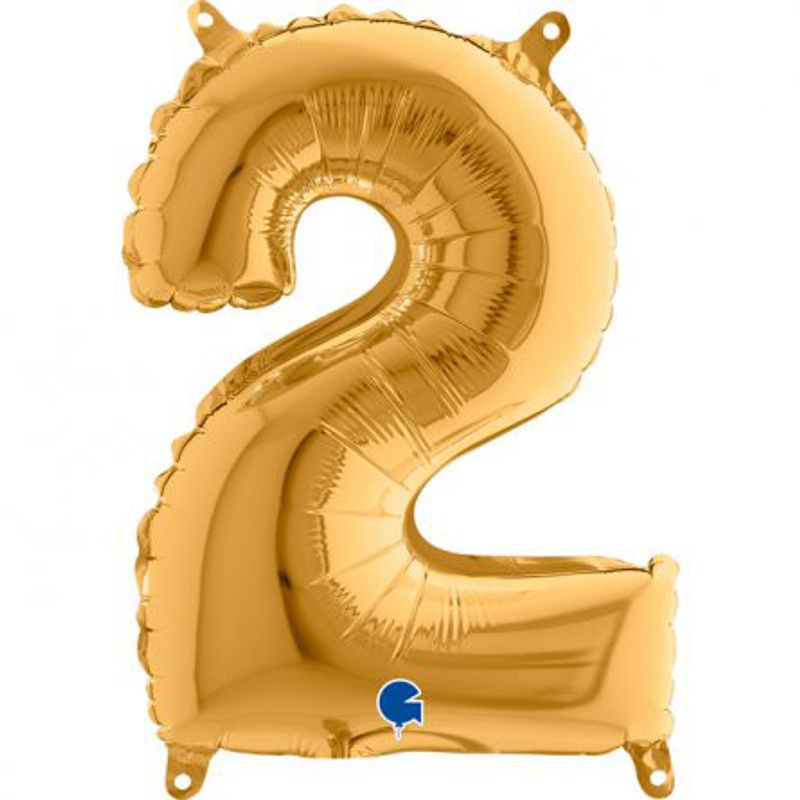 Sifferballong - Guld 35 cm