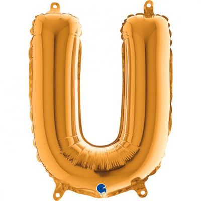 Bokstavsballong - Guld - 35 cm