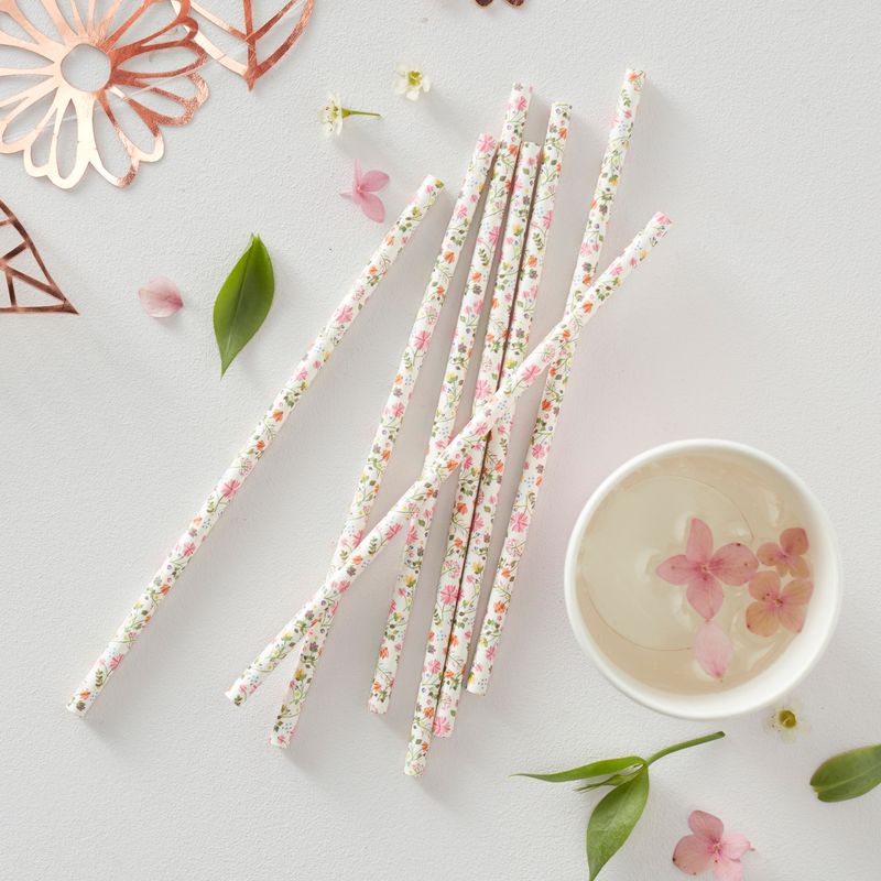 Floral pappers sugrör - Ditsy Floral