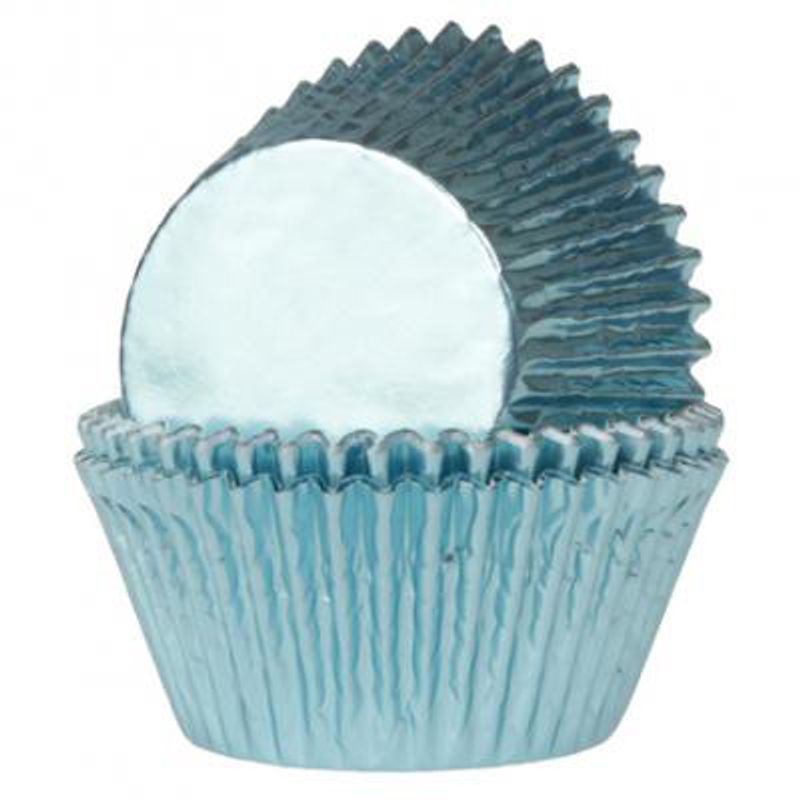 Muffinsformar - Mini - Metallic - Ljusblå