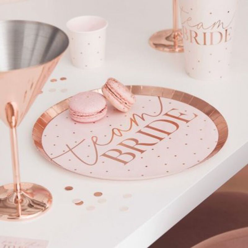 Papptallrikar - Blush hen