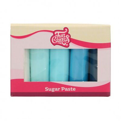 Sugarpaste - Mixpack - Blå - FunCakes