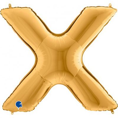 Bokstavsballong - Guld - 100 cm
