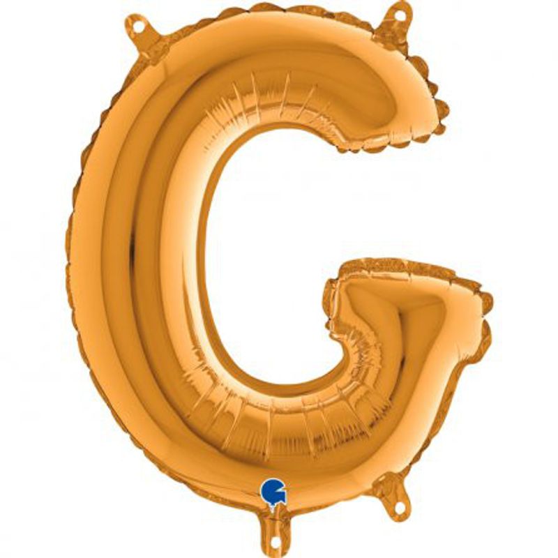 Bokstavsballong - Guld - 35 cm