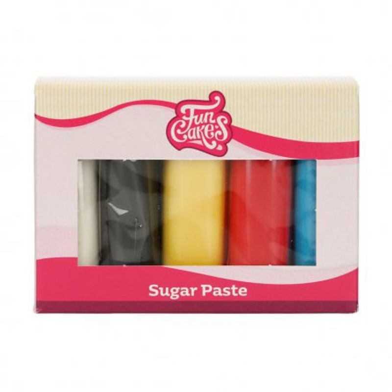 Sugarpaste -Primära färger - Mixpack - FunCakes