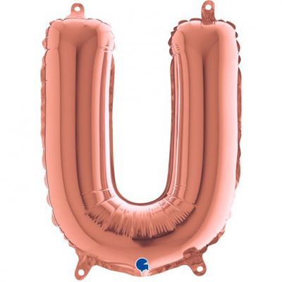 Bokstavsballong - Roséguld - 35 cm