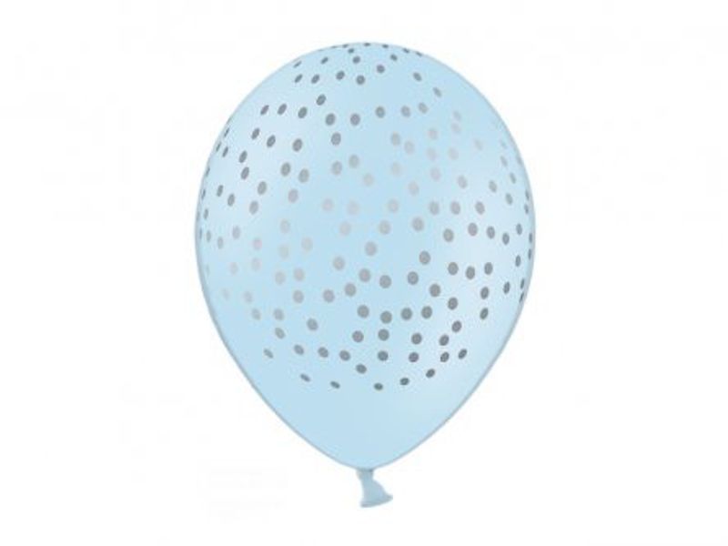 Ballonger - Dots - Blå/Silver